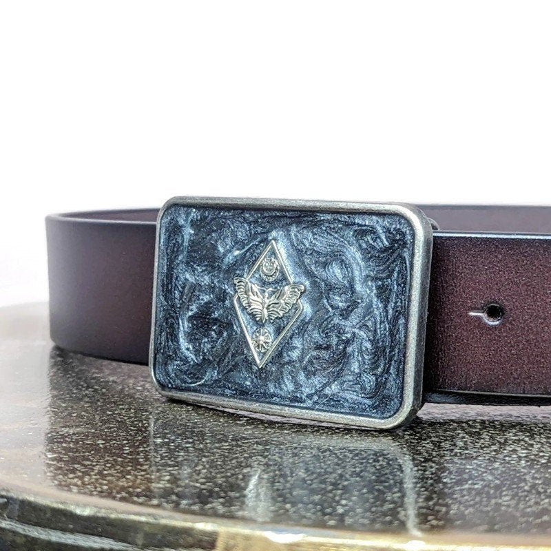 Black Moth Belt Buckle - Tilted Trinket Designs