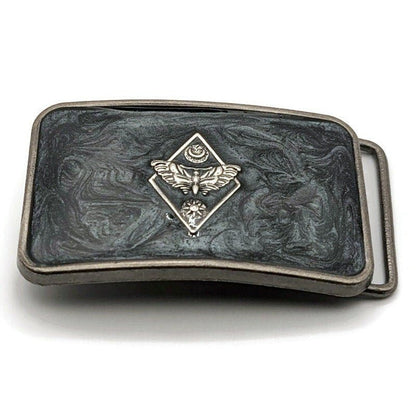 Black Moth Belt Buckle - Tilted Trinket Designs