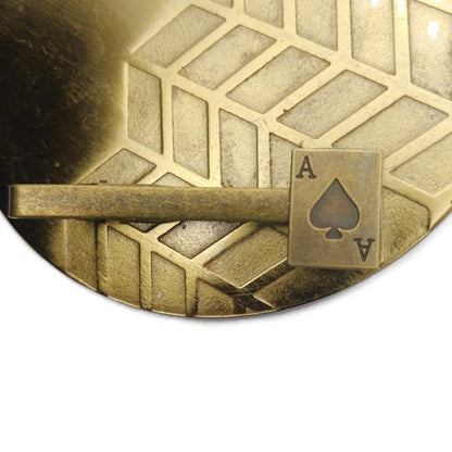 Buy Online Unique and High Quality Bronze Ace of Spades Poker Tie Clip Tie Clip - Tilted Trinket Designs