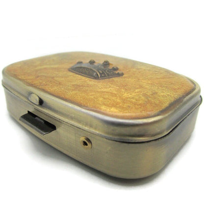 Buy Online Unique and High Quality Gold Crown Pill Box, King Queen Medication Holder, Small Pill Box, Mint Box, Sweet Case, Vitamin Box, Epoxy Resin, Royalty Monarchy Gift Pill Box - Tilted T