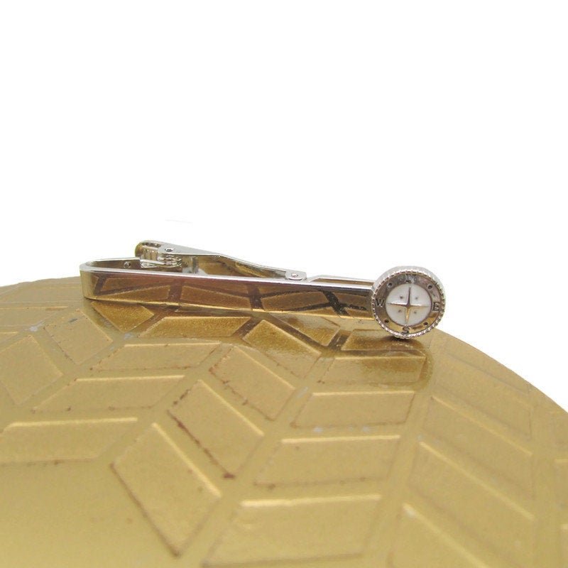 Buy Online Unique and High Quality Silver Compass Tie Clip Tie Clip - Tilted Trinket Designs