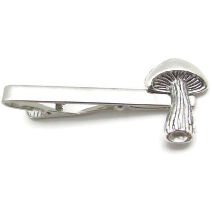 Buy Online Unique and High Quality Silver Mushroom Tie Clip Tie Clip - Tilted Trinket Designs